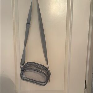 Transparent Gray Crossbody Bag